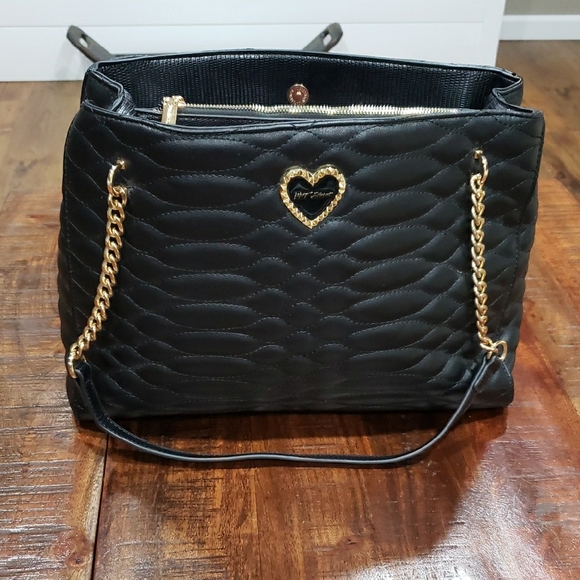 Betsey Johnson Handbags - Black Heart-Embellished Women's Bag